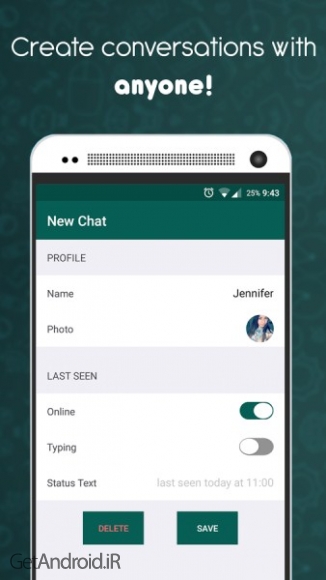 دانلود واتس فیک WhatsFake Pro 1.4 برنامه ساخت چت تقلبی اندروید