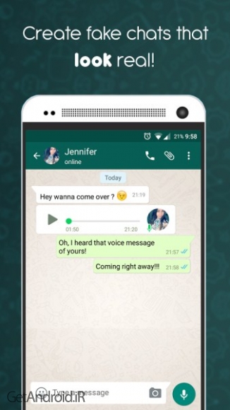 دانلود واتس فیک WhatsFake Pro 1.4 برنامه ساخت چت تقلبی اندروید