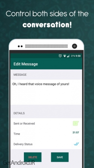 دانلود واتس فیک WhatsFake Pro 1.4 برنامه ساخت چت تقلبی اندروید
