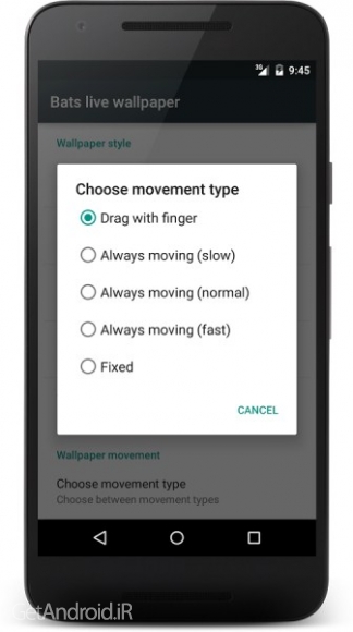 دانلود Bats live wallpaper 1.0 والپیپر زنده خفاش ها اندروید