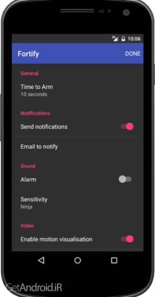دانلود Fortify - Home Security System v1.0 برنامه سیستم امنیتی منزل اندروید