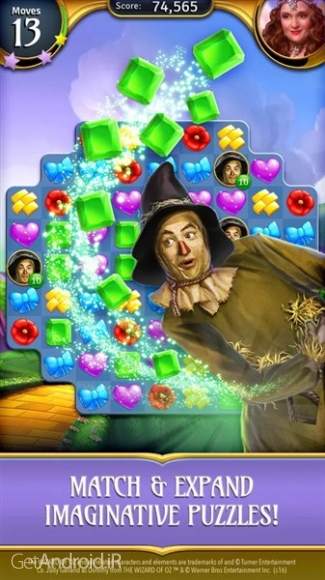 دانلود بازی Wizard of Oz Magic Match اندروید