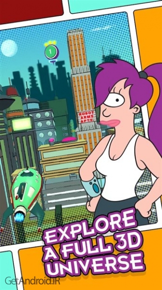 دانلود Futurama: Game of Drones 1.12.0 بازی جورچین 4 تایی فیوچراما اندروید