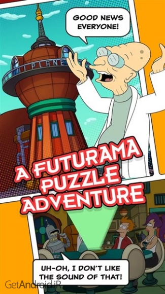 دانلود Futurama: Game of Drones 1.12.0 بازی جورچین 4 تایی فیوچراما اندروید