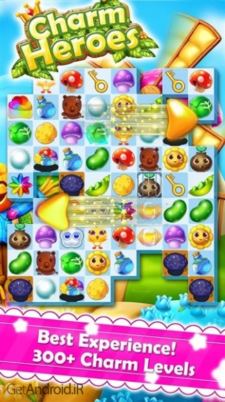 دانلود Charm Heroes 1.2.1 بازی حذف آبنبات های همرنگ اندروید