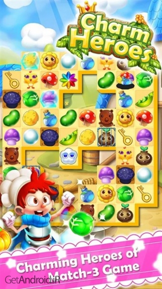 دانلود Charm Heroes 1.2.1 بازی حذف آبنبات های همرنگ اندروید