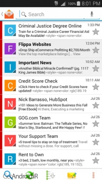 دانلود Email for Hotmail App - Pro v5.110 برنامه مدیریت ایمیل هاتمیل اندروید