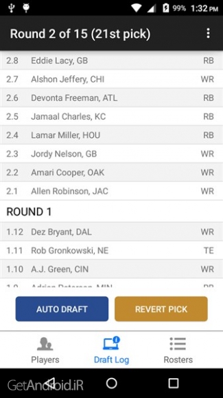 دانلود Fantasy Football Draft Wizard 1.0.11 تسلط بر طرح های فوتبال فانتزی اندروید