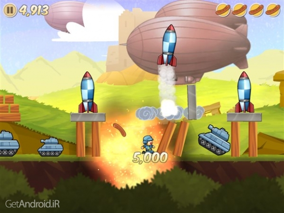 دانلود Sausage Bomber 1.1 بازی آرکید بمب انداز اندروید