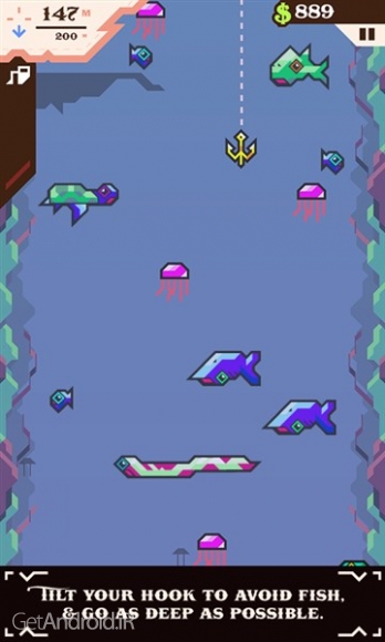 دانلود Ridiculous Fishing 1.2.2.4 b1422063103 بازی ماهیگیری خنده دار اندروید