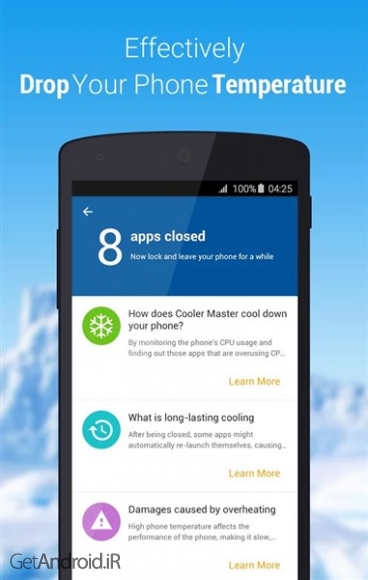 دانلود CPU Cooler Master-Phone Cooler 3.3.12 برنامه خنک کننده سی پی یو گوشی اندروید