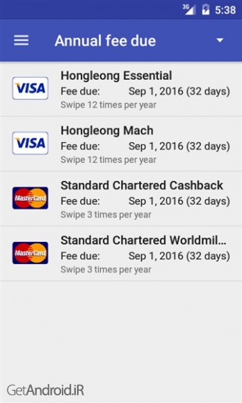 دانلود Manage Credit Card Instantly 1.6.7 برنامه مدیریت کارت اعتباری برای اندروید