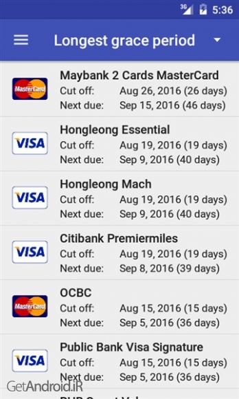 دانلود Manage Credit Card Instantly 1.6.7 برنامه مدیریت کارت اعتباری برای اندروید