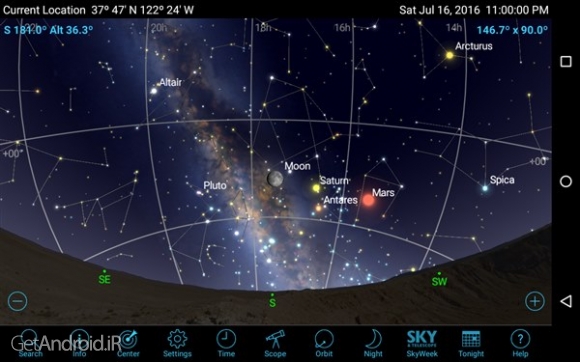 دانلود SkySafari 5 Pro v5.4.4.0 بهترین نرم افزار ستاره شناسی و نجوم اندروید