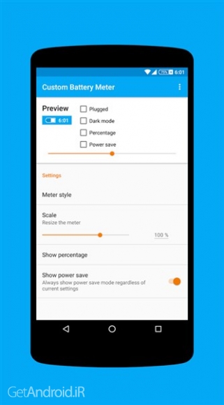دانلود [XPOSED] Custom Battery Meter Pro 2.4.6 تغییر آیکون باتری اندروید