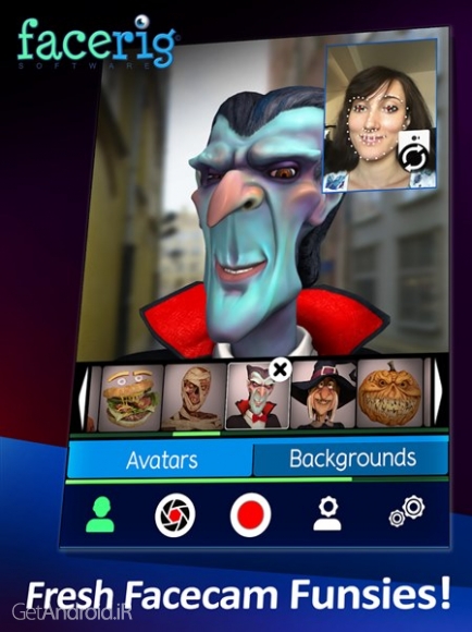 دانلود فیس ریج FaceRig v85 برنامه استفاده از شخصیت های کارتونی جذاب به جای چهره اندروید
