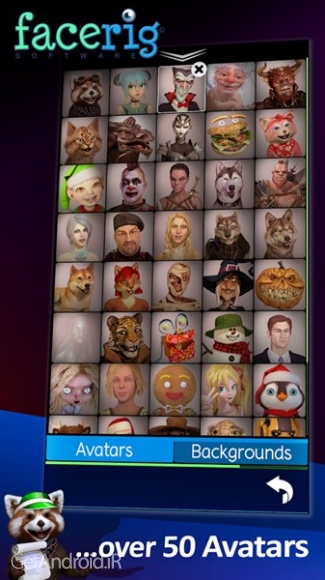 دانلود فیس ریج FaceRig v85 برنامه استفاده از شخصیت های کارتونی جذاب به جای چهره اندروید