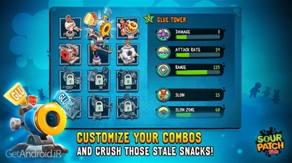 دانلود Sour Patch Kids: Candy Defense 1.21 بازی دفاع آب نبات ها اندروید