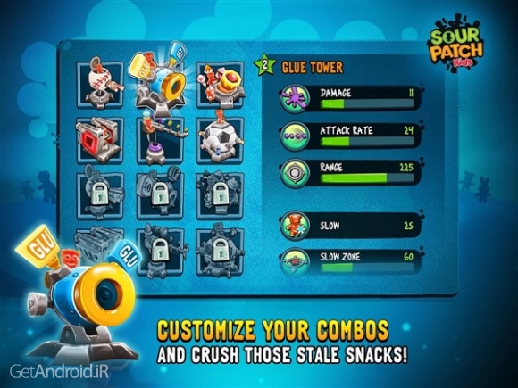 دانلود Sour Patch Kids: Candy Defense 1.21 بازی دفاع آب نبات ها اندروید
