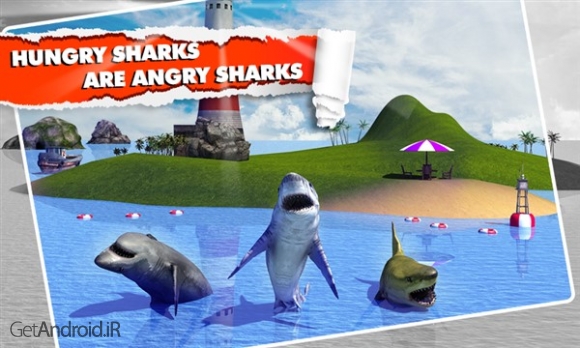 دانلود Angry Shark Simulator 3D v1.5 بازی شبیه سازی کوسه عصبانی اندروید