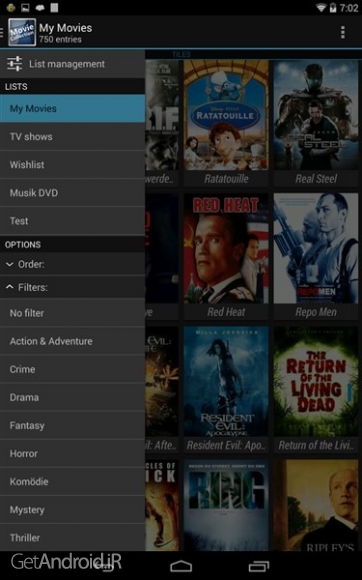 دانلود Movie Collection v1.1.0 برنامه مدیریت فیلم های DVD در اندروید