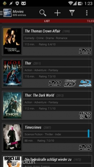 دانلود Movie Collection v1.1.0 برنامه مدیریت فیلم های DVD در اندروید