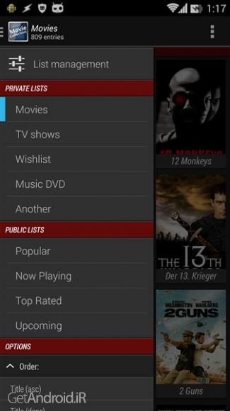 دانلود Movie Collection v1.1.0 برنامه مدیریت فیلم های DVD در اندروید