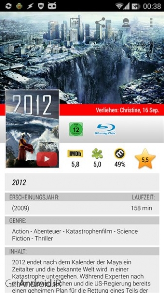 دانلود Movie Collection v1.1.0 برنامه مدیریت فیلم های DVD در اندروید