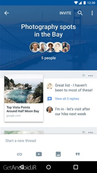دانلود Spaces - Find & Do with Google 1.14.0.147512795 برنامه ساخت گروه در اندروید