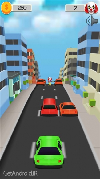 دانلود Hit the Clown 1.0.5 بازی لایی کشیدن با ماشین اندروید