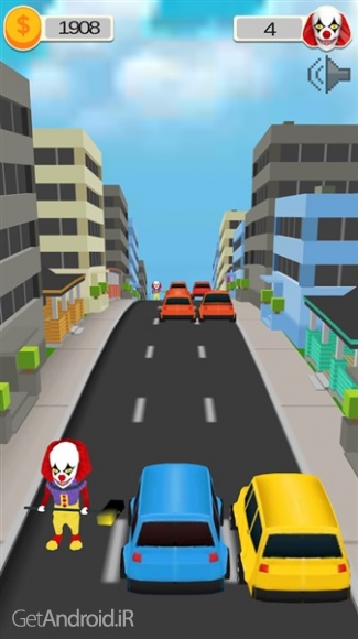 دانلود Hit the Clown 1.0.5 بازی لایی کشیدن با ماشین اندروید