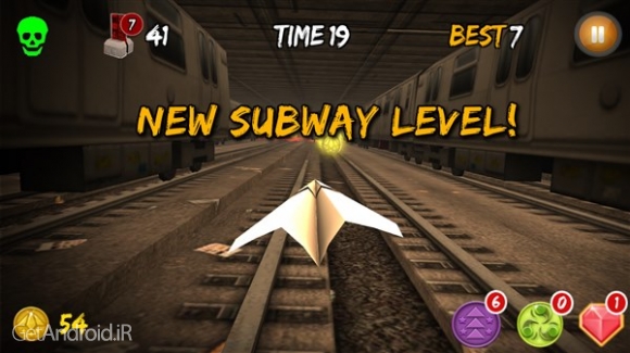 دانلود PaperChase 1.9 بازی اکشن موشک کاغذی اندروید