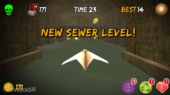 دانلود PaperChase 1.9 بازی اکشن موشک کاغذی اندروید