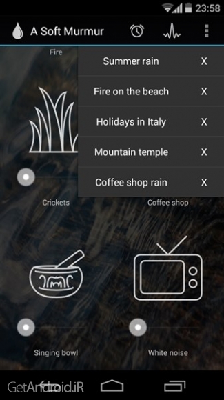 دانلود A Soft Murmur v2.1.1 آهنگ های آرامشبخش طبیعت برای آرامش اعصاب اندروید