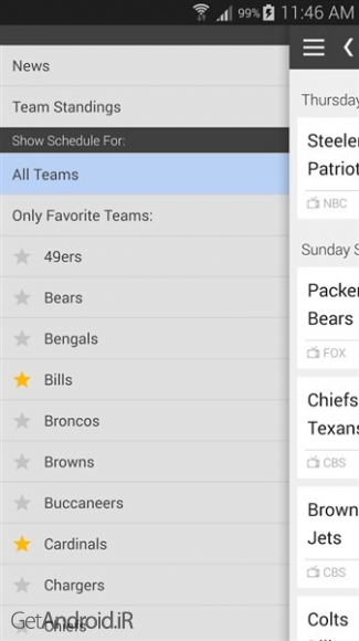 دانلود Football NFL Schedules 6.6.7 برنامه اعلام نتایج فوتبال اندروید