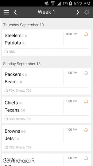 دانلود Football NFL Schedules 6.6.7 برنامه اعلام نتایج فوتبال اندروید