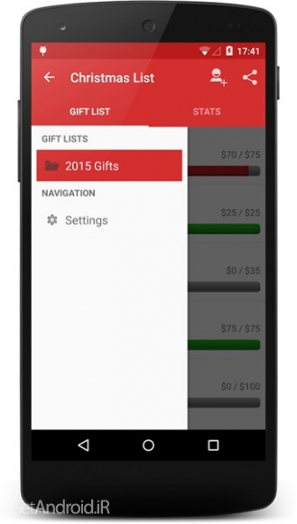 دانلود Christmas Gift List Premium v2.5.3 برنامه لیست هدیه های کریسمس برای اندروید