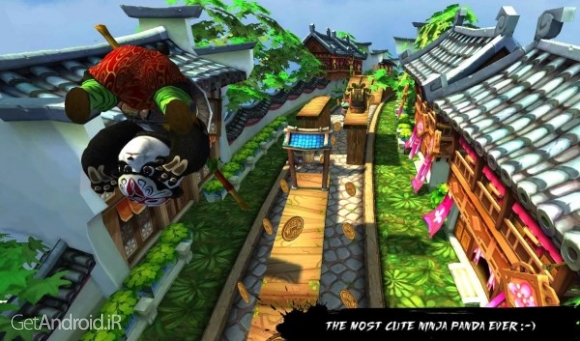 دانلود Ninja Panda Dash 1.05 بازی دوندگی پاندای نینجا اندروید