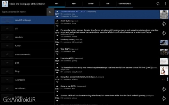 دانلود برنامه reddit is fun GP اندروید