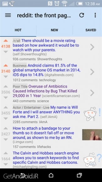 دانلود برنامه reddit is fun GP اندروید