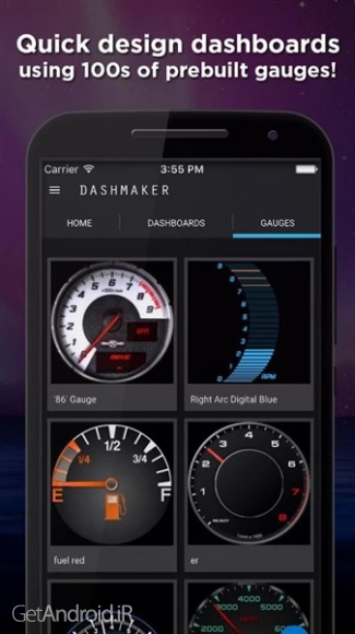 دانلود DashMaker (OBD 2 Car ELM App) v1.0.4 تبدیل گوشی اندروید به داشبورد ماشین