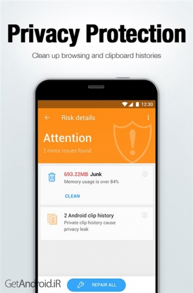دانلود Security & Anti-Virus Cleaner v1.10.1.636 نرم افزار آنتی ویروس مکافی اندروید