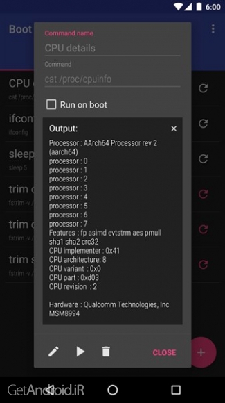 دانلود Boot Shell [ROOT] Pro v4.0 برنامه اجرای دستورات شل هنگام بوت گوشی اندروید