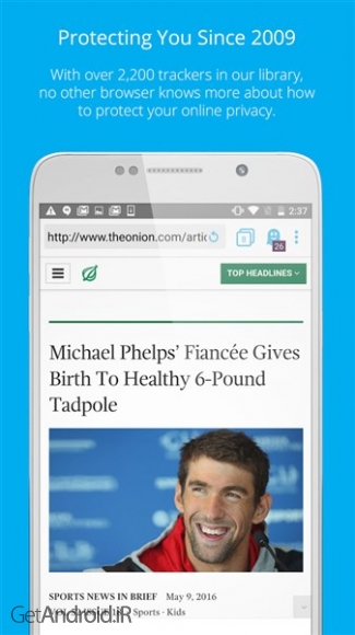 دانلود برنامه Ghostery Privacy Browser اندروید