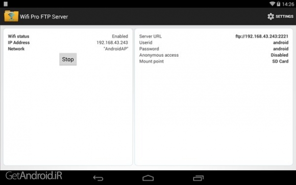 دانلود برنامه WiFi Pro FTP Server اندروید