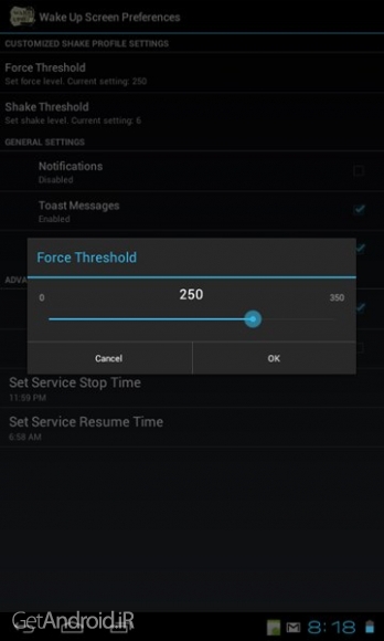 دانلود Wake Up Screen v10.0.5 برنامه کنترل گوشی اندروید با تکان دادن