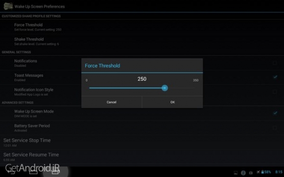 دانلود Wake Up Screen v10.0.5 برنامه کنترل گوشی اندروید با تکان دادن