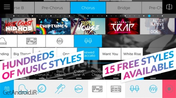 دانلود Music Maker Jam 3.3.1.0 +IAP Content+ نرم افزار ساخت آهنگ برای اندروید