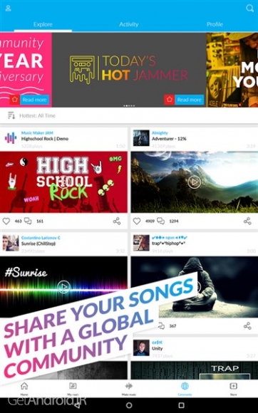 دانلود Music Maker Jam 3.3.1.0 +IAP Content+ نرم افزار ساخت آهنگ برای اندروید