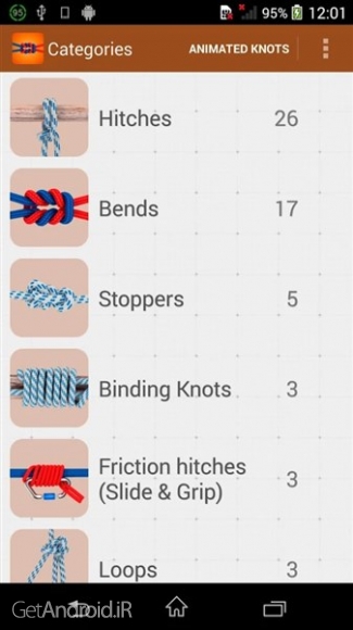 دانلود How to Tie Knots 3D Pro v1.0.2 آموزش بستن انواع گره ها اندروید